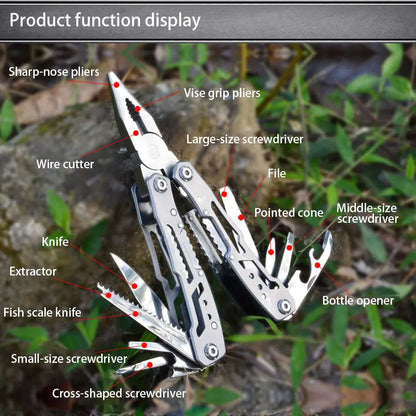 Portable Stainless Steel Multi-Tool Pliers for Camping